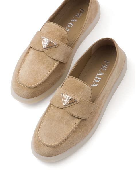 prada brushed leather loafers|prada suede loafer.